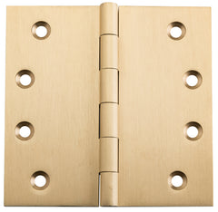 Fixed Pin Hinge Unlacquered Satin Brass / H100xW100mm