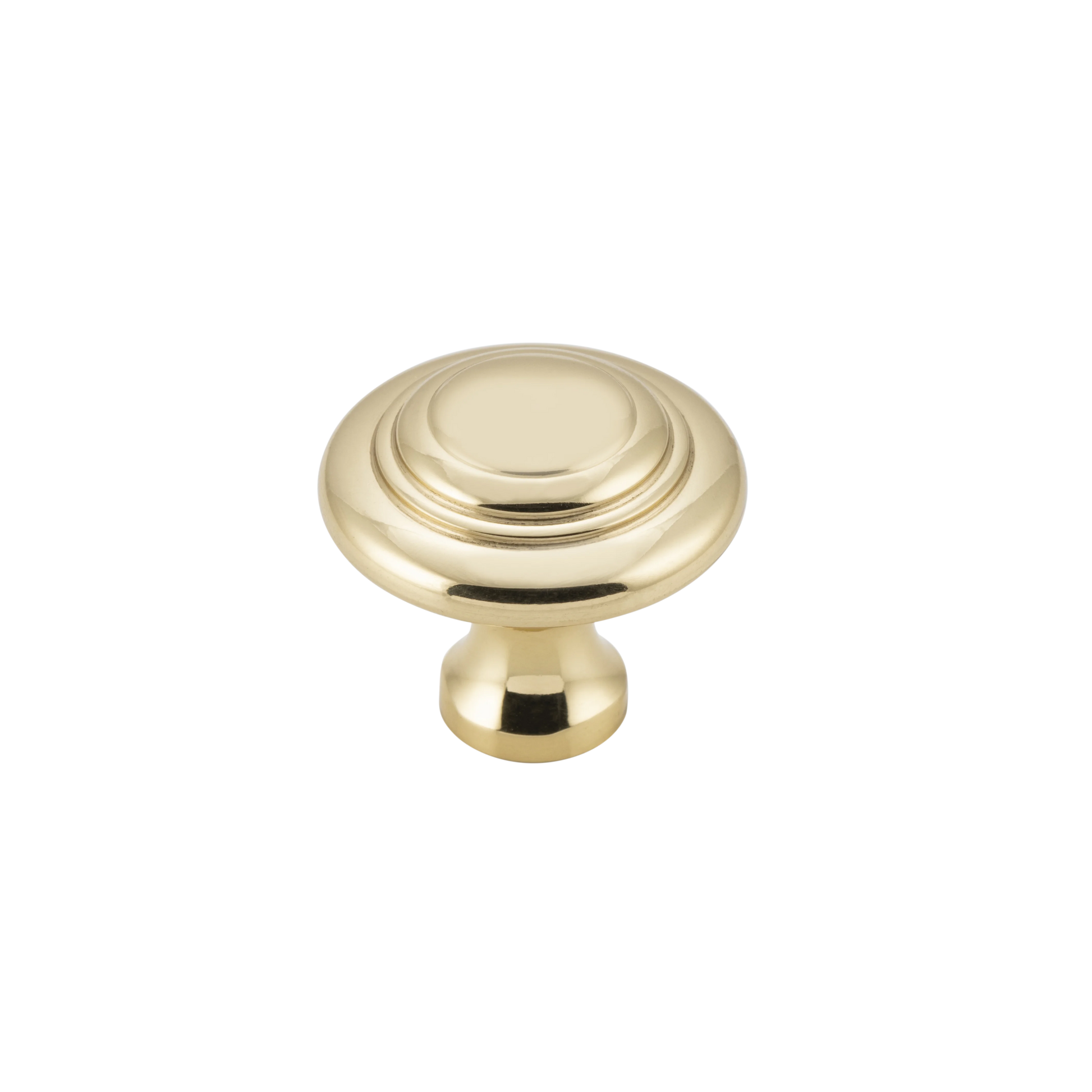 Domed Cupboard Knob Unlacquered Polished Brass / D25xP24mm
