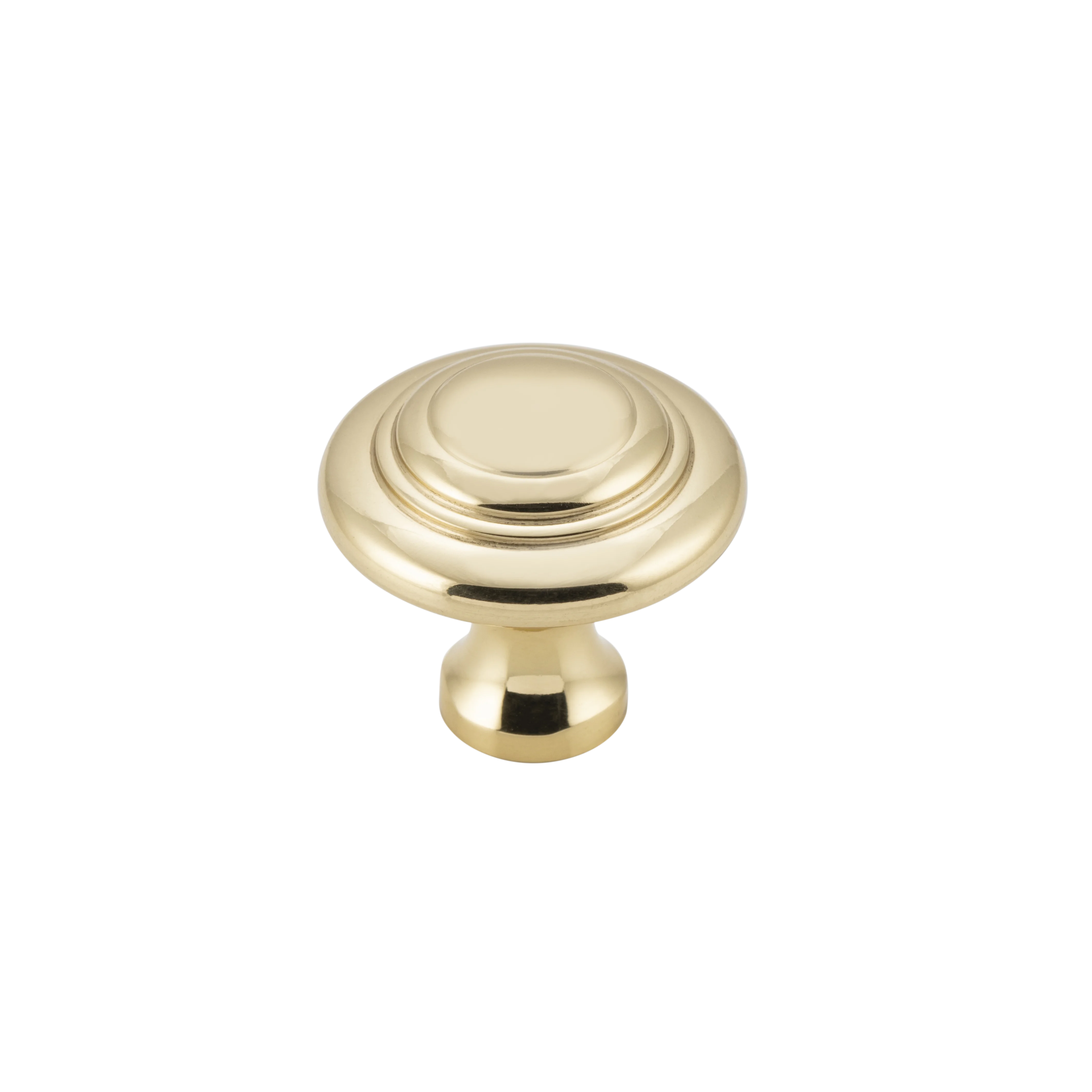 Domed Cupboard Knob Unlacquered Polished Brass / D25xP24mm
