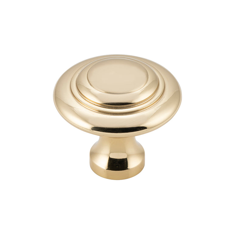 Domed Cupboard Knob Unlacquered Polished Brass / D38xP35mm