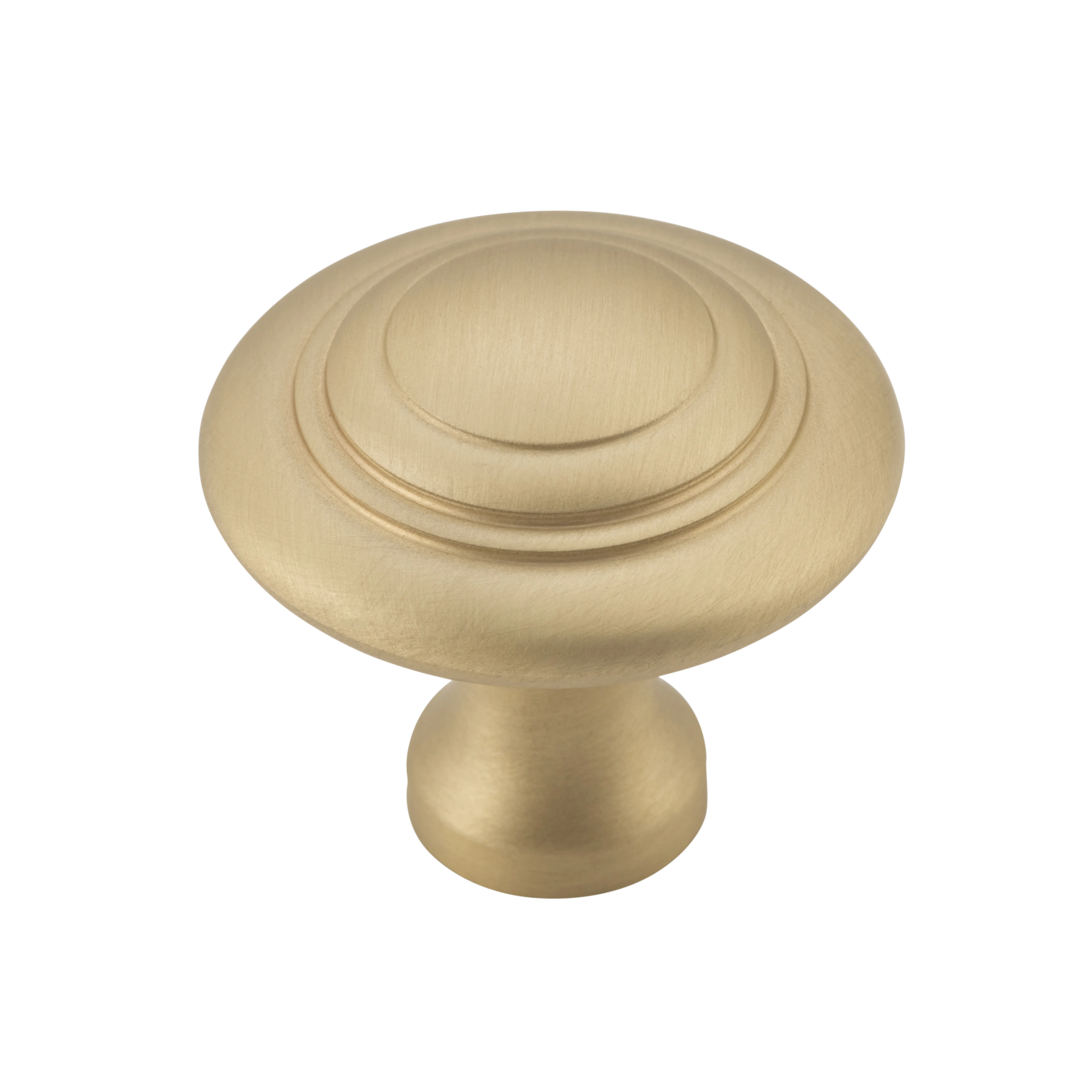 Domed Cupboard Knob Unlacquered Satin Brass / D38xP35mm