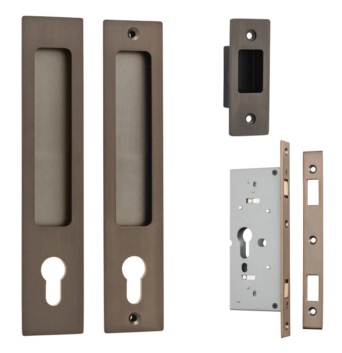 Rectangular Sliding Door Pull Entrance Kit with High Security Lock