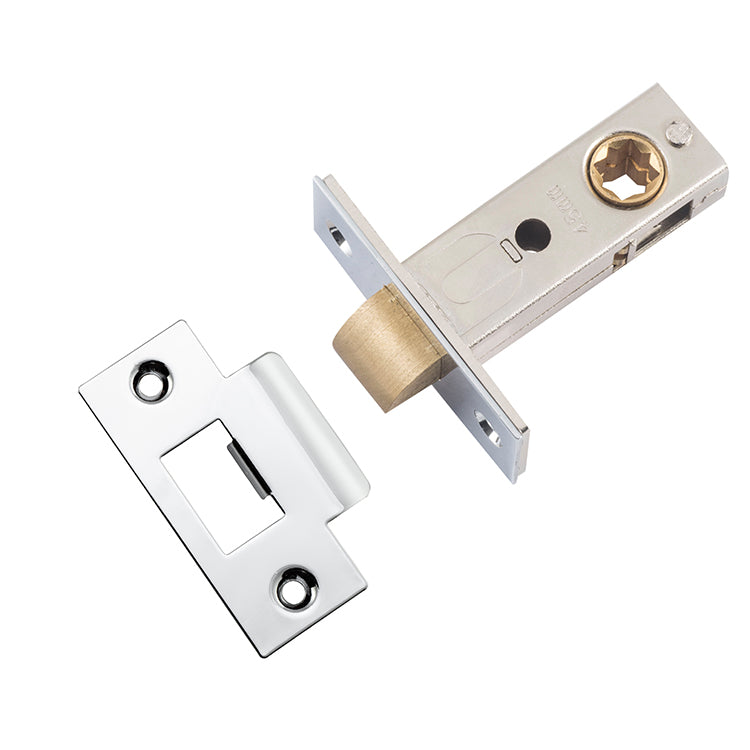Split Cam Tube Latch - 45mm Backset Chrome Plated / Steel & Sheet Brass