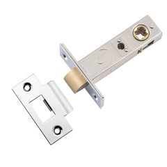 Split Cam Tube Latch - 60mm Backset Chrome Plated / Steel & Sheet Brass