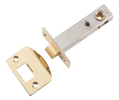 Hard Sprung Split Cam Tube Latch Polished Brass / 70mm