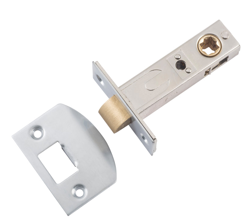 Hard Sprung Split Cam Tube Latch Satin Chrome / L60mm