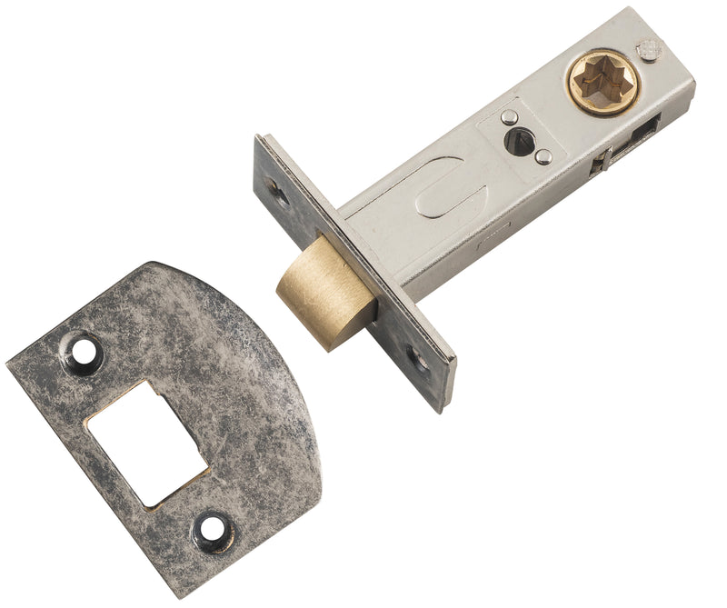 Hard Sprung Split Cam Tube Latch Rumbled Nickel / L60mm