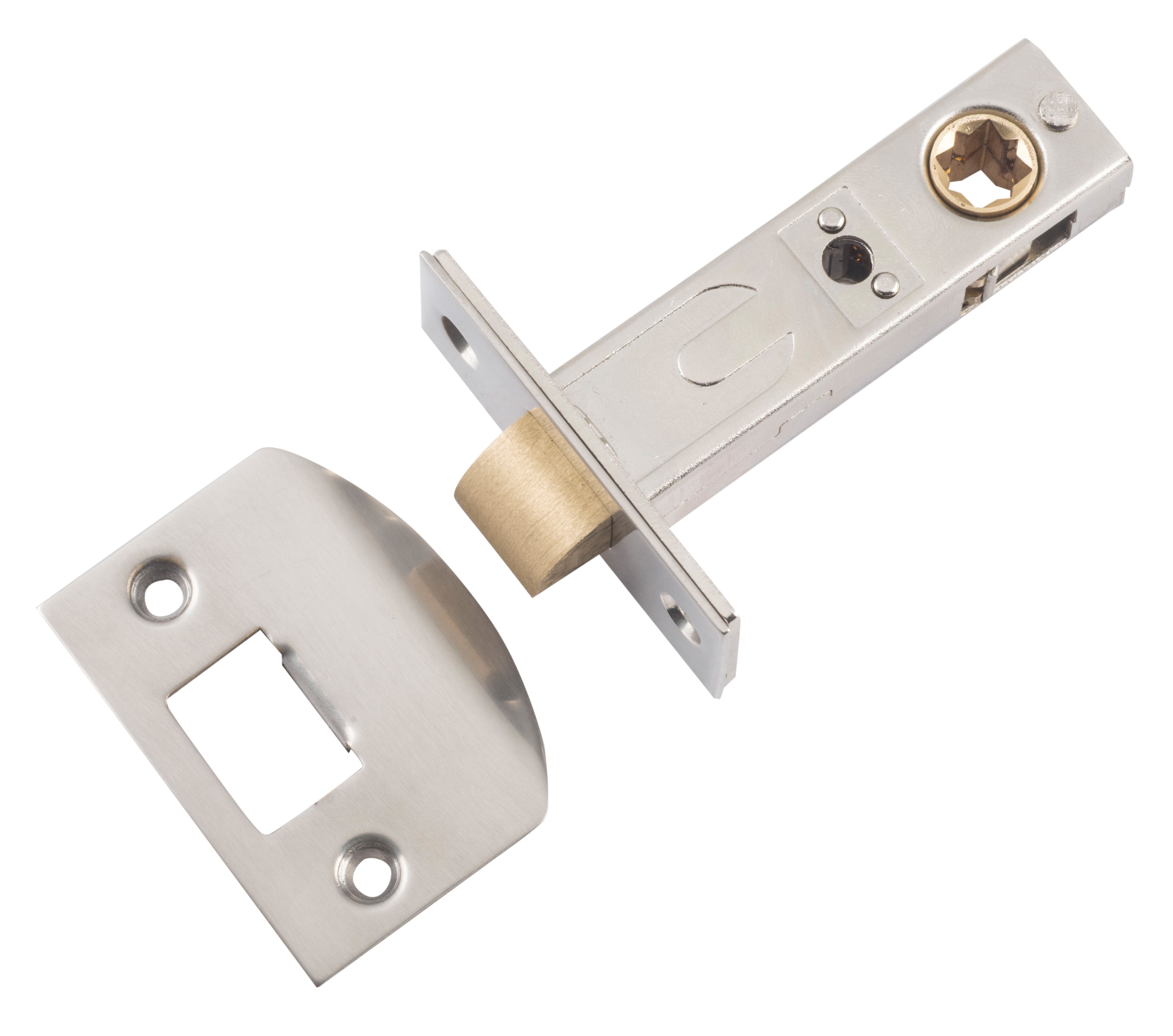 Hard Sprung Split Cam Tube Latch Satin Nickel / L60mm