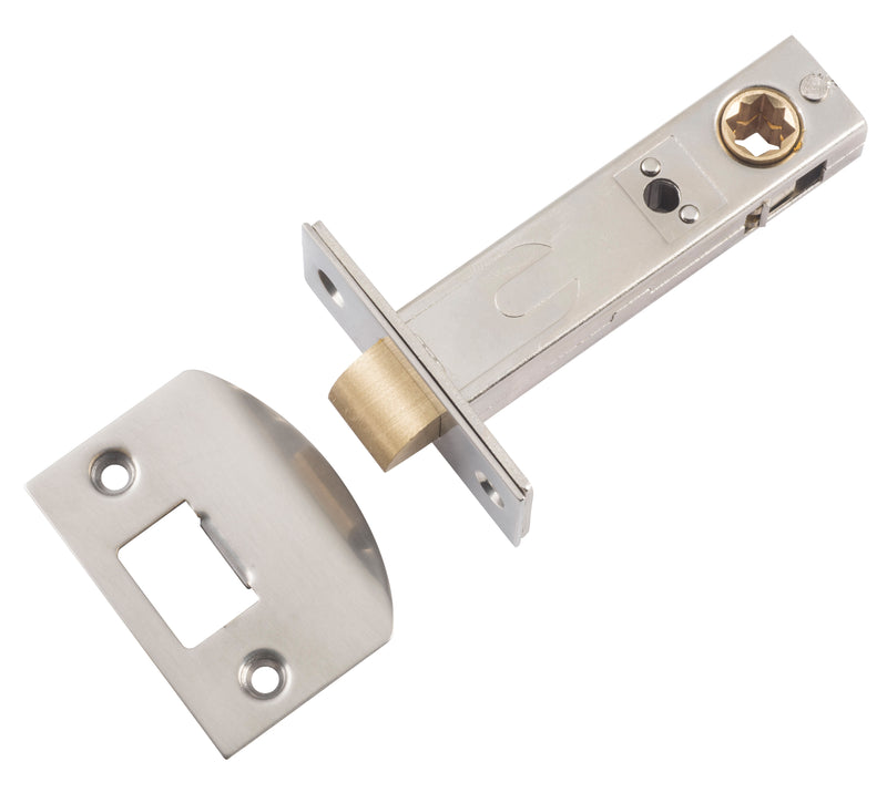 Hard Sprung Split Cam Tube Latch Satin Nickel / 70mm
