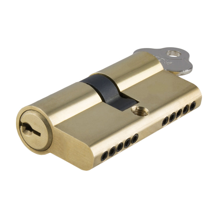 Euro Cylinder Dual Function 5 Pin Polished Brass / Brass