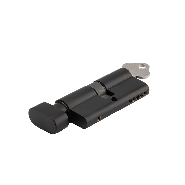 Euro Cylinder Key/Thumb 5 Pin Matt Black / Brass
