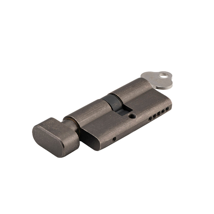 Euro Cylinder Key/Thumb 5 Pin Rumbled Nickel / Brass