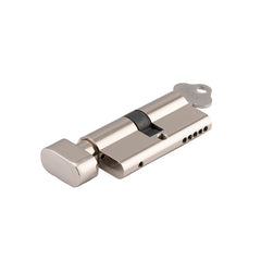 Euro Cylinder Key/Thumb 5 Pin Polished Nickel / Brass