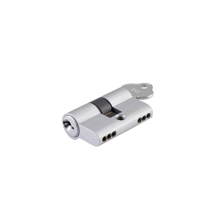 Euro Cylinder Key/Key 3 Pin Satin Chrome / Brass