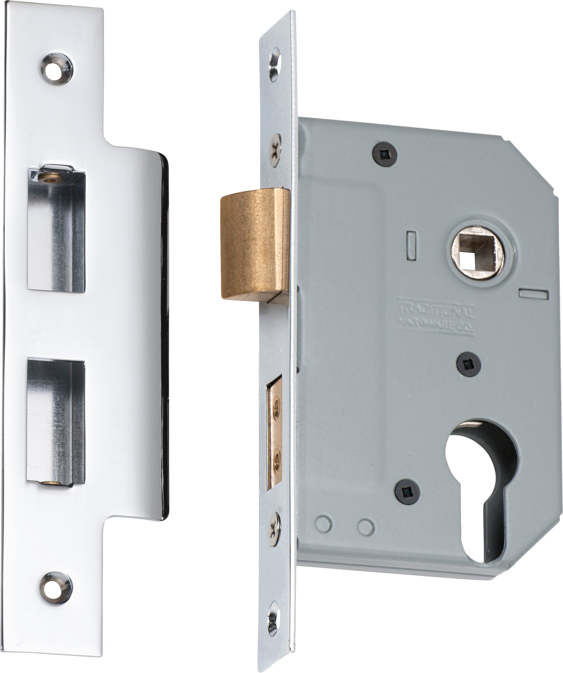Euro Mortice Lock Chrome Plated / Backset 46mm