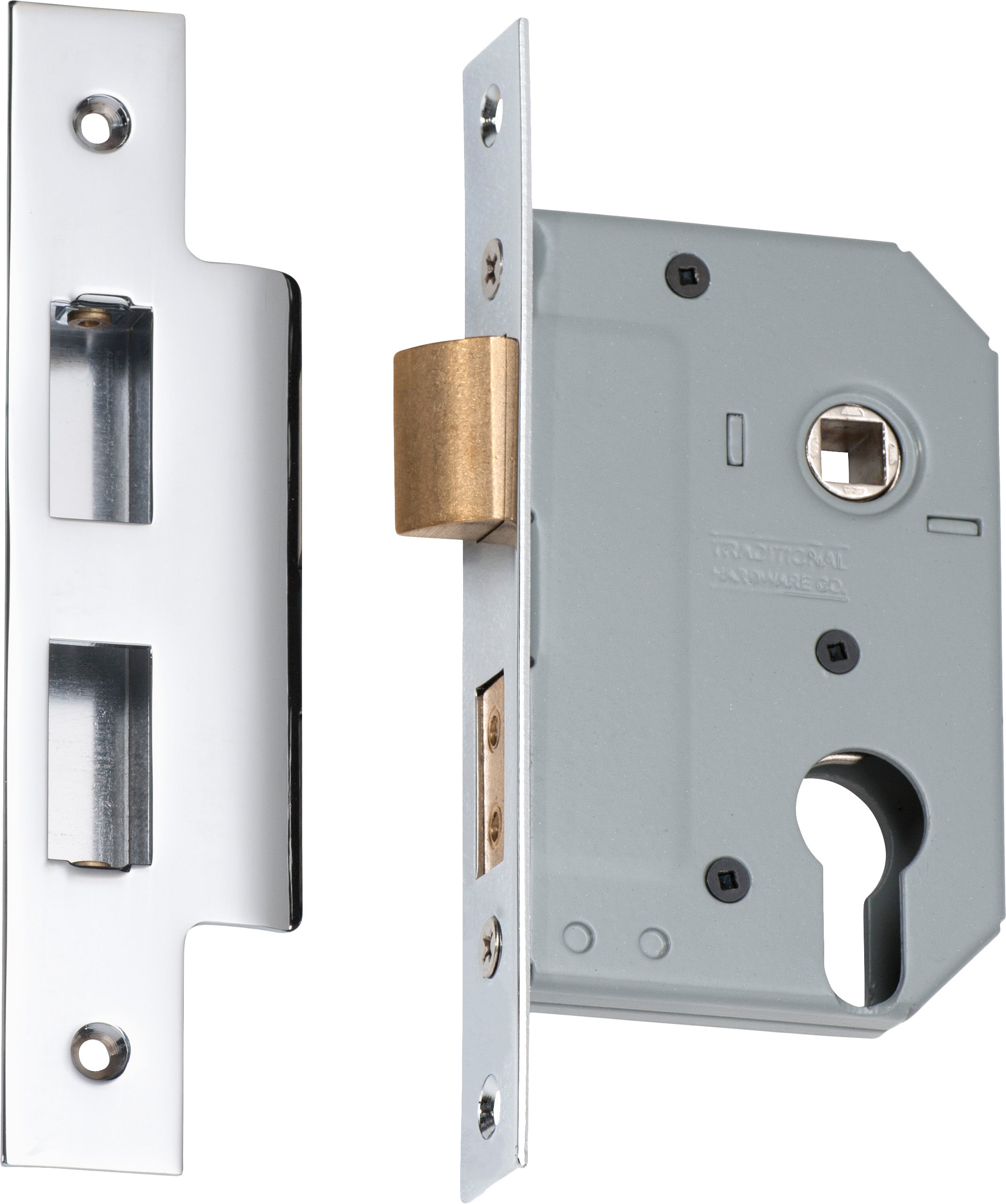 Euro Mortice Lock Chrome Plated / Backset 46mm