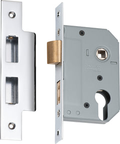Euro Mortice Lock Chrome Plated / Backset 46mm