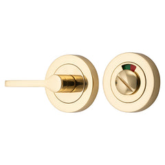 Privacy Accessibility Turn with Indicator - Round Polished Brass / Solid Brass