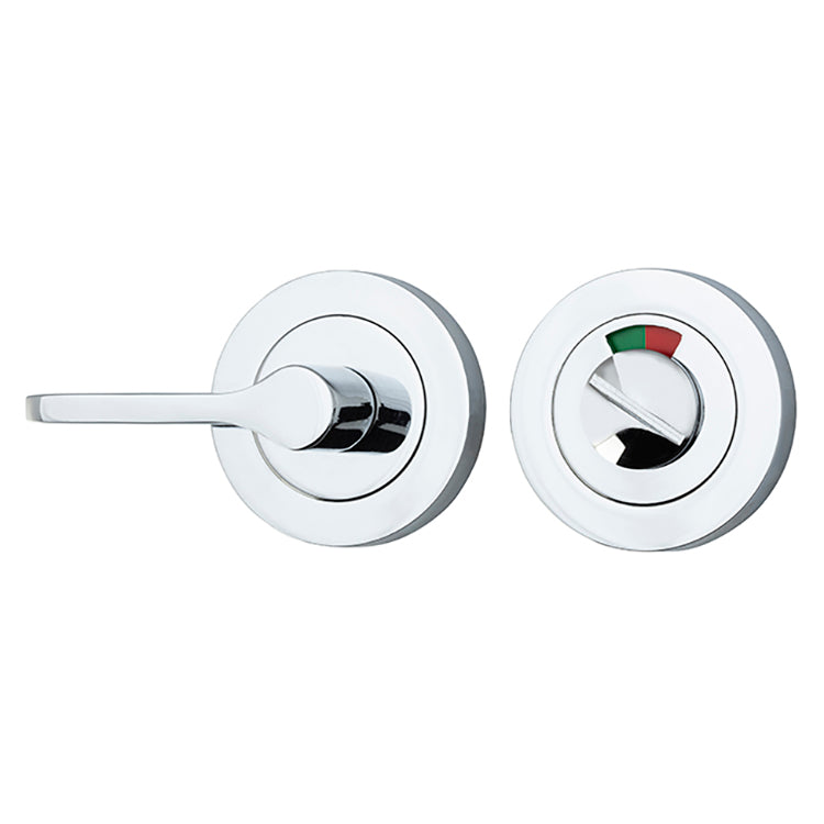 Privacy Accessibility Turn with Indicator - Round Chrome Plated / Solid Brass