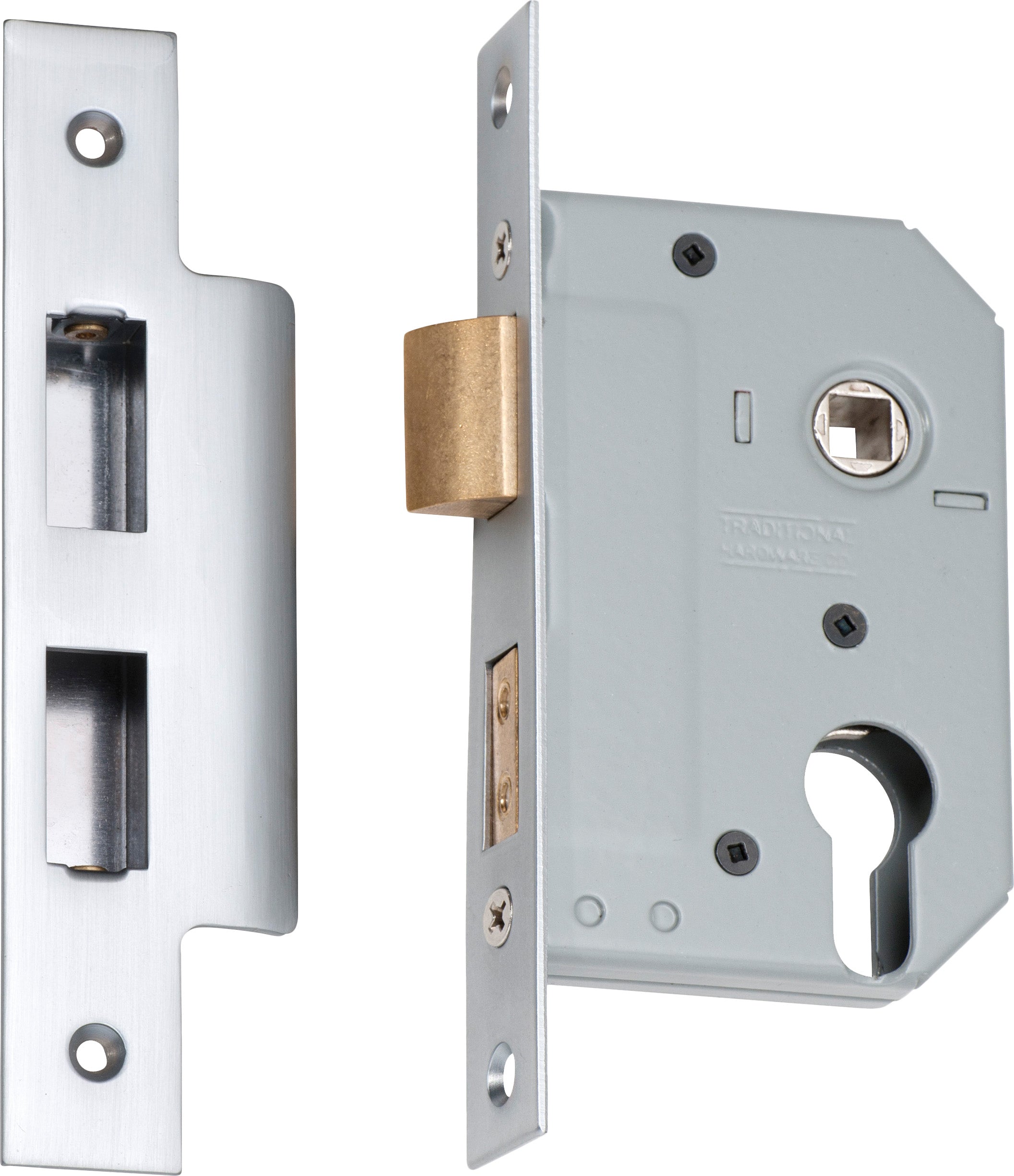 Euro Mortice Lock Satin Chrome / Backset 46mm