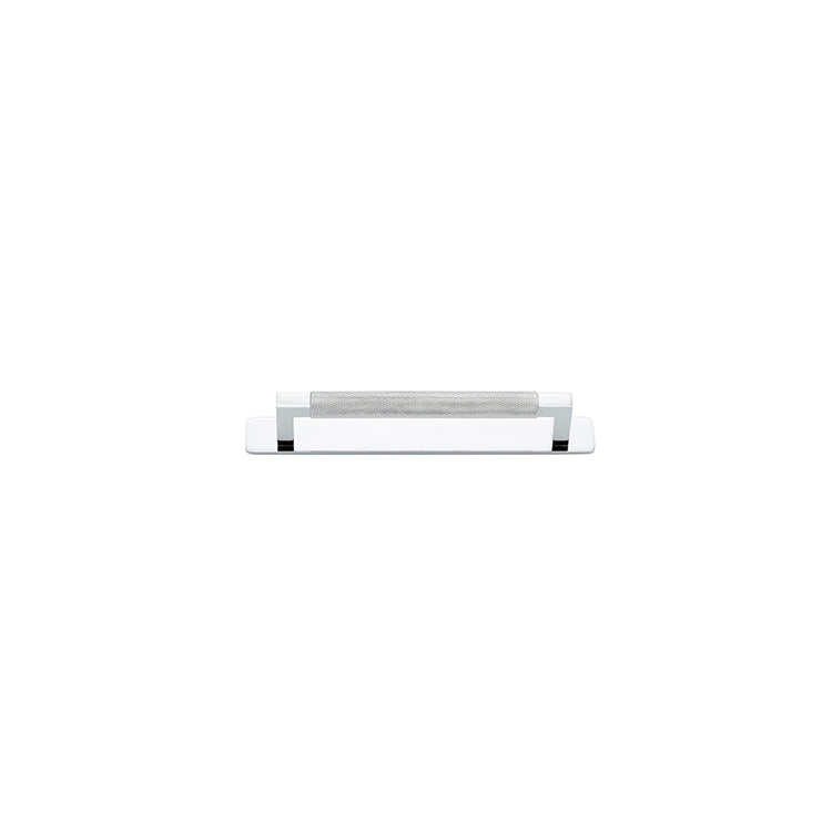 Brunswick Cabinet Pull with Backplate  - CTC160mm Chrome Plated / Brass