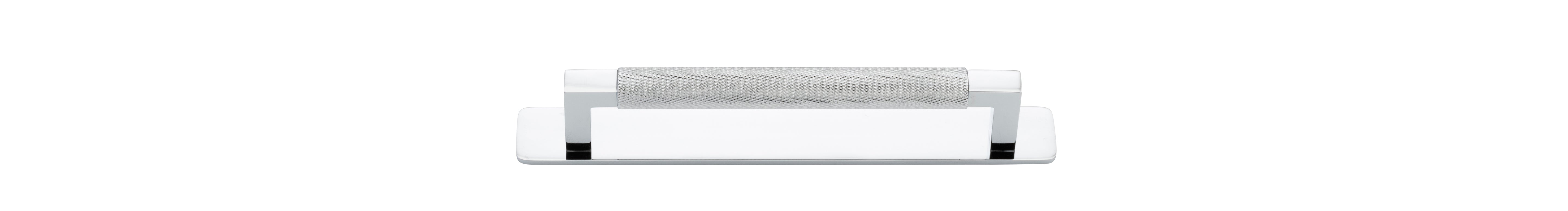 Brunswick Cabinet Pull with Backplate  - CTC160mm Chrome Plated / Brass