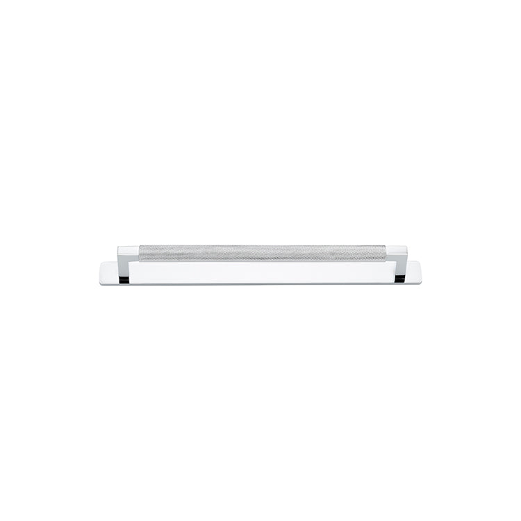 Brunswick Cabinet Pull with Backplate  - CTC256mm Chrome Plated / Brass