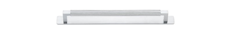 Brunswick Cabinet Pull with Backplate  - CTC256mm Satin Chrome / Brass