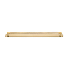 Brunswick Cabinet Pull with Backplate  - CTC450mm Brushed Gold PVD / Brass