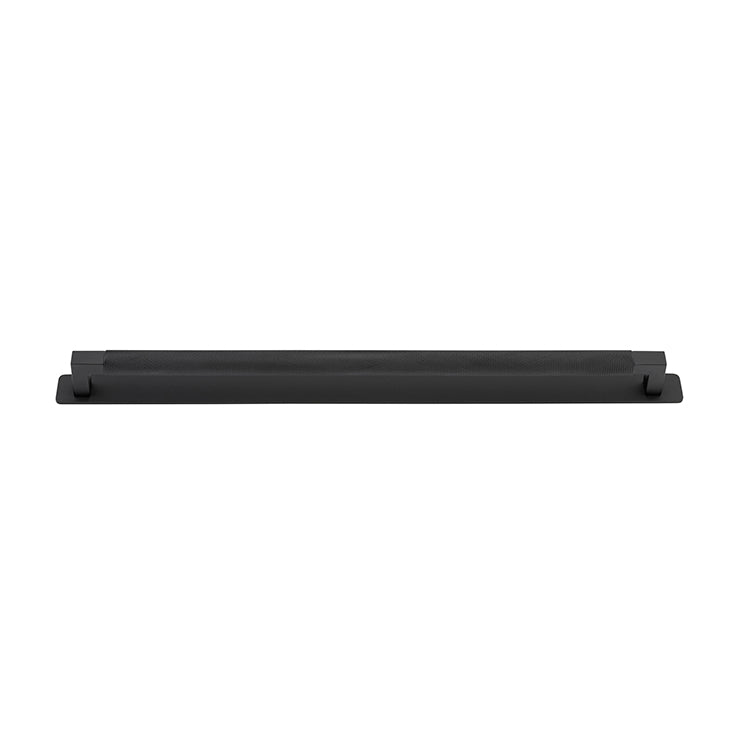 Brunswick Cabinet Pull with Backplate  - CTC450mm Matt Black / Brass