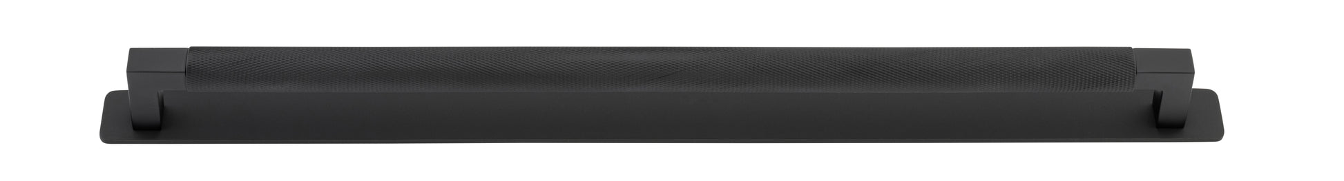 Brunswick Cabinet Pull with Backplate  - CTC450mm Matt Black / Brass