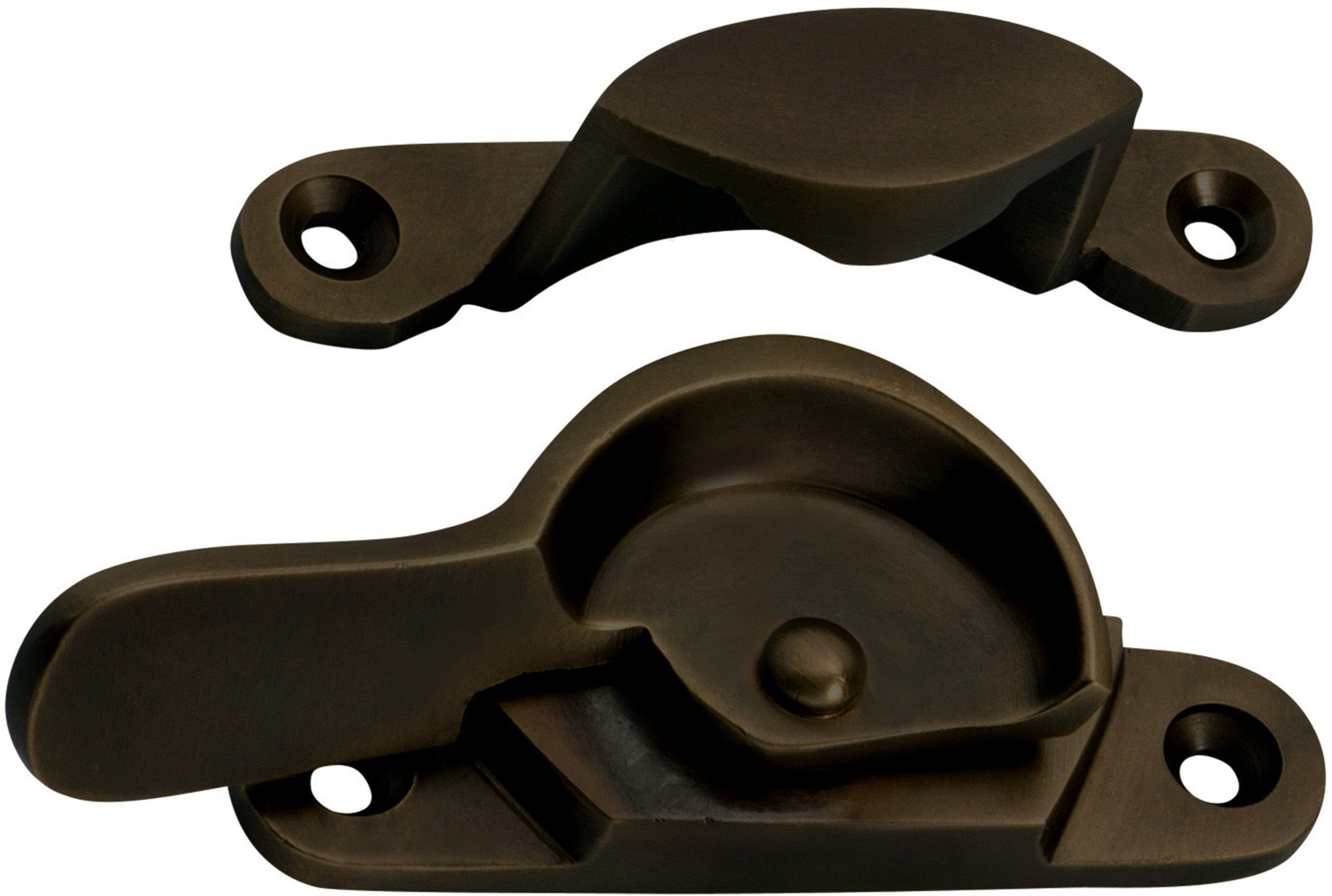 Narrow Sash Fastener Antique Brass