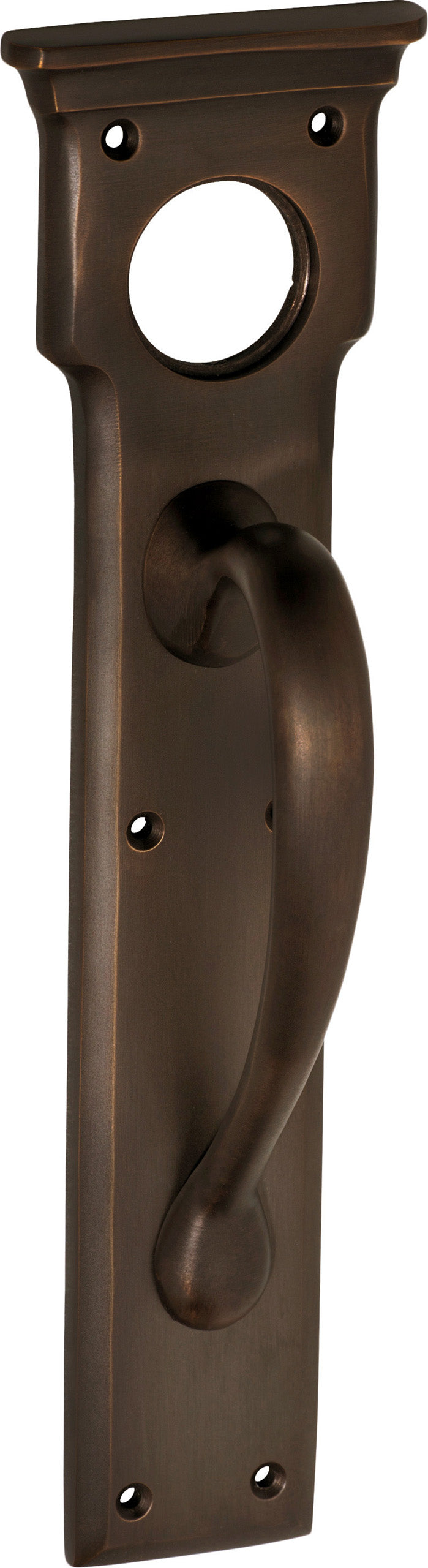 Victorian Cylinder Hole Pull Handle Antique Brass / H255xW70xP57mm