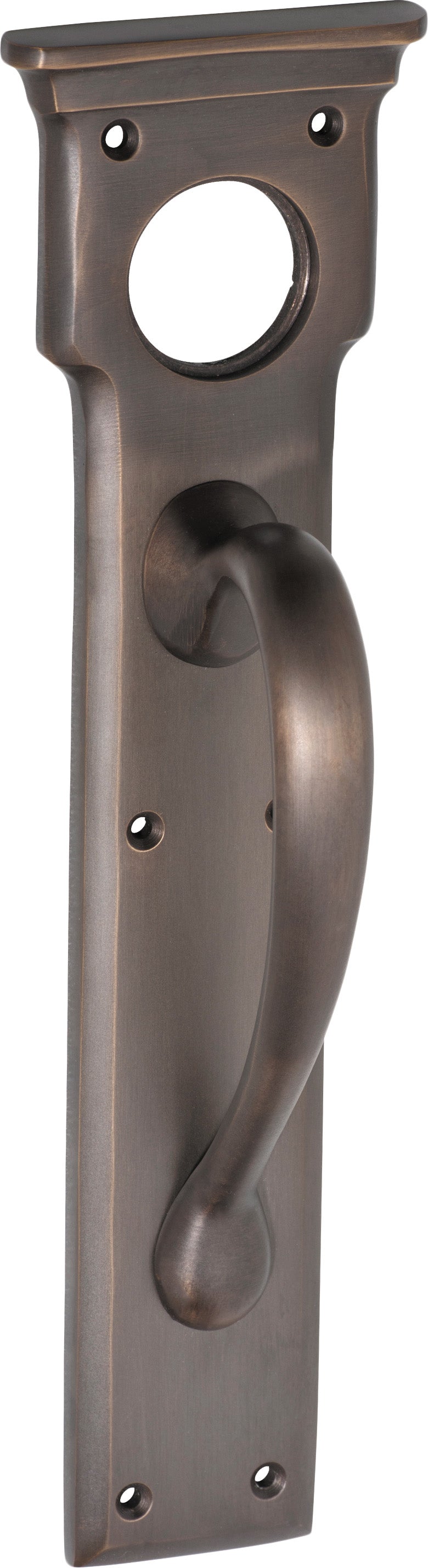 Victorian Cylinder Hole Pull Handle Antique Brass / H255xW70xP57mm