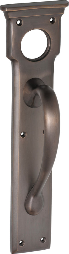 Victorian Cylinder Hole Pull Handle Antique Brass / H255xW70xP57mm