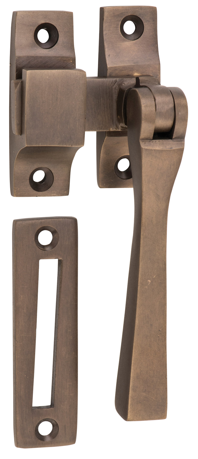 Square Casement Fastener Antique Brass