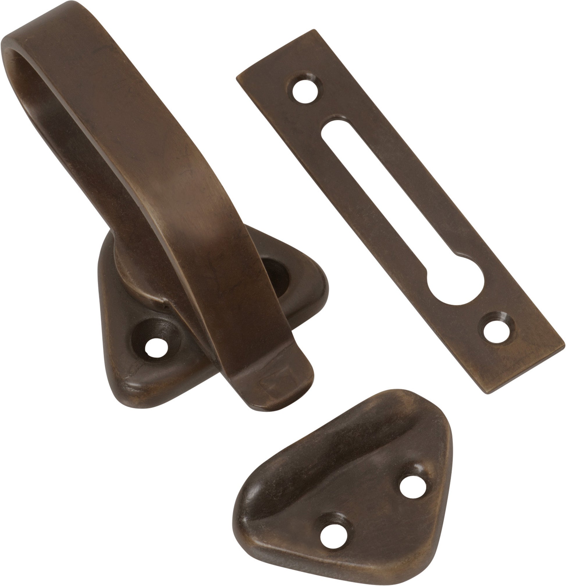 Hopper Window Fastener Antique Brass