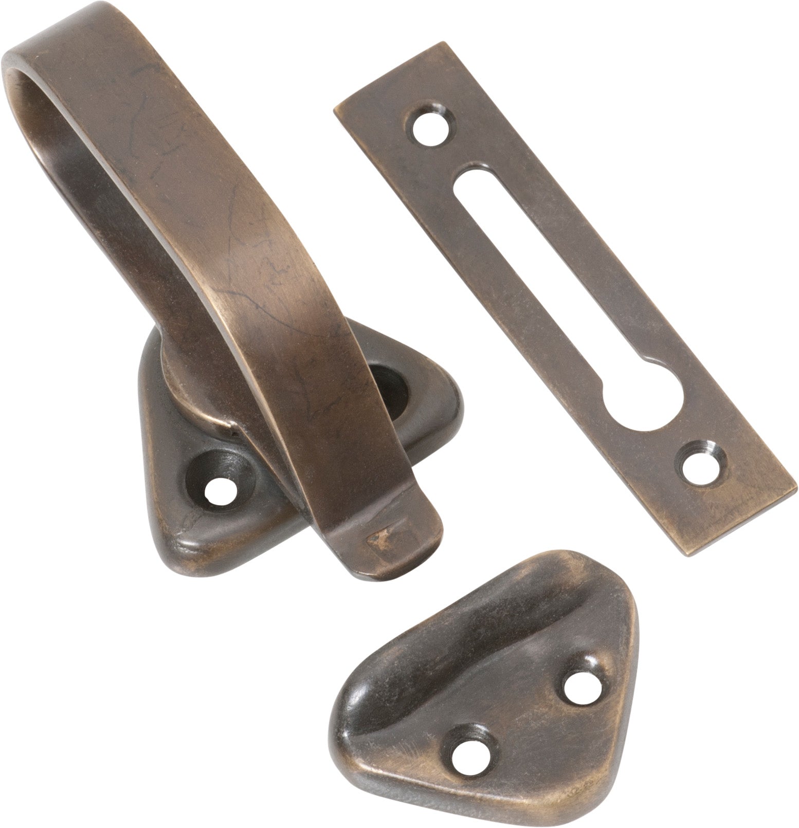 Hopper Window Fastener Antique Brass