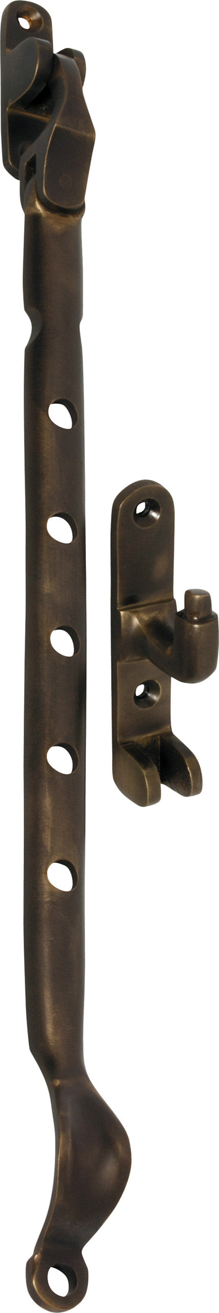 Sidemount Casement Stay - L300mm Antique Brass