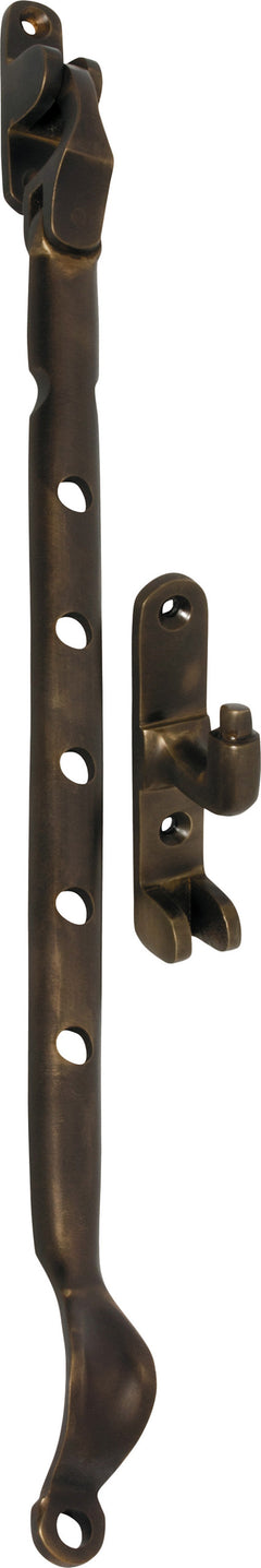 Sidemount Casement Stay - L300mm Antique Brass
