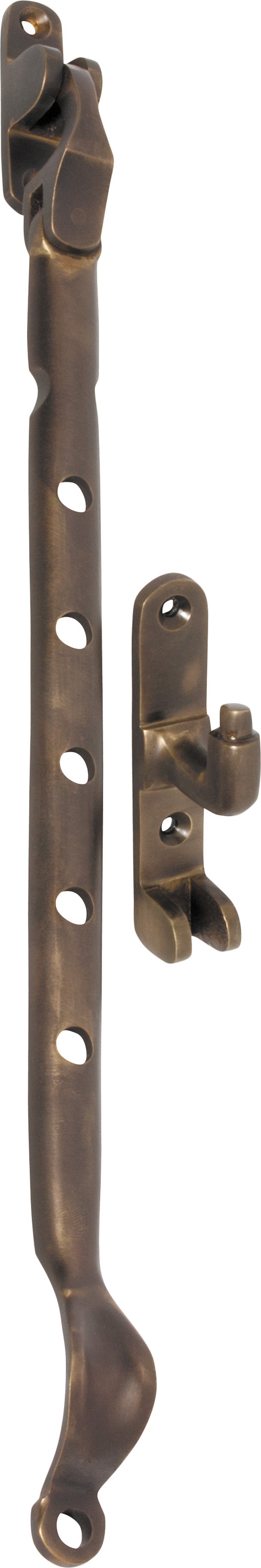 Sidemount Casement Stay - L300mm Antique Brass