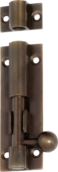 Barrel Bolt Antique Brass / L75mm