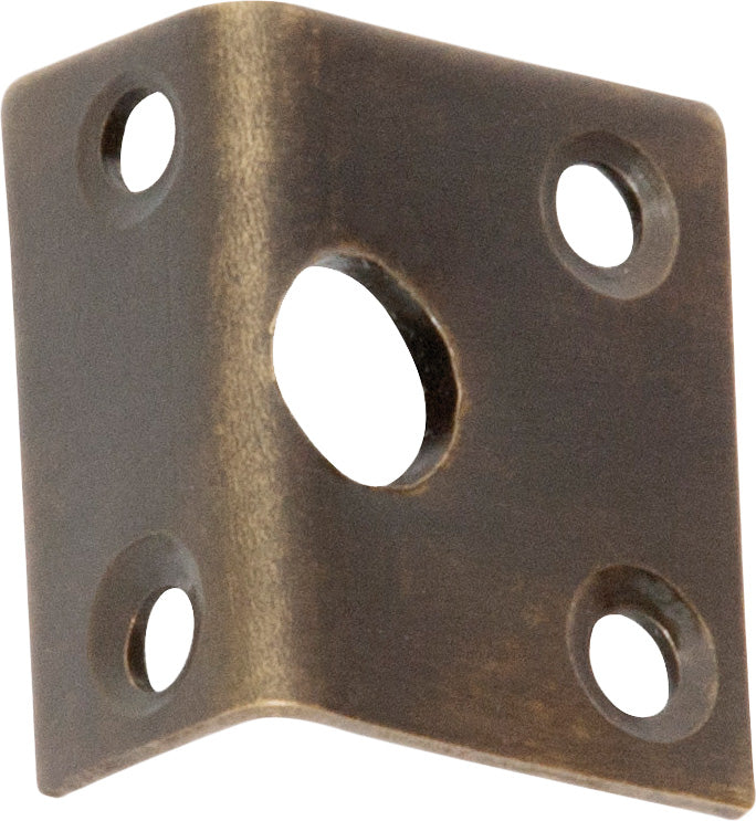 Barrel Bolt Right Angle Keeper Antique Brass / 7.5mm