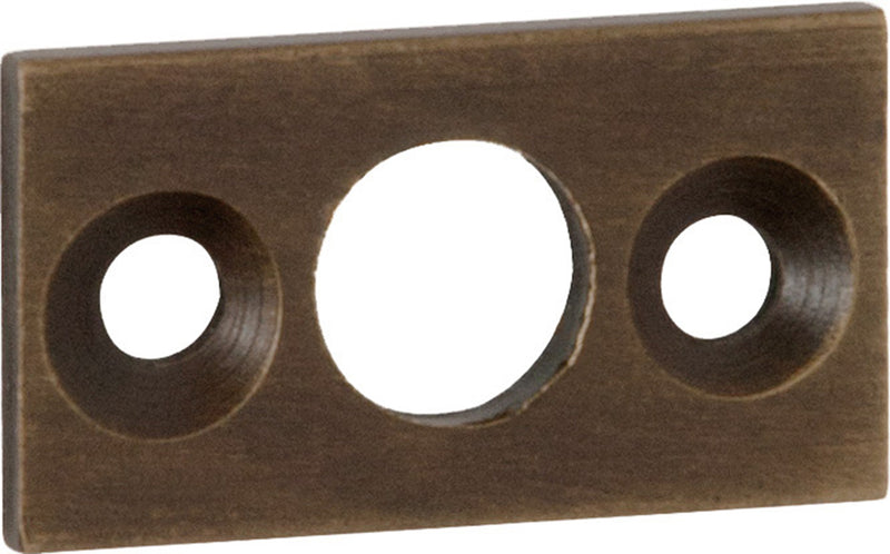 Barrel Bolt Flat Plate Keeper Antique Brass / 7.5mm