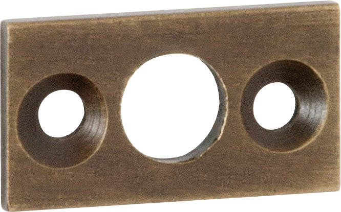 Barrel Bolt Flat Plate Keeper Antique Brass / 7.5mm