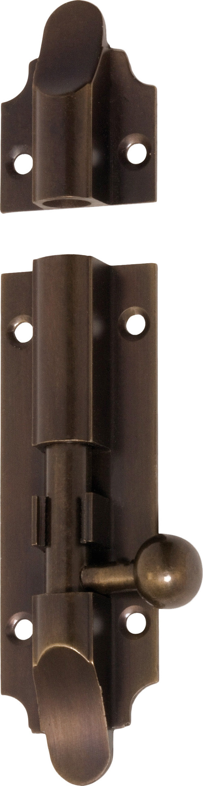 Victorian Barrel Bolt Antique Brass / L100mm