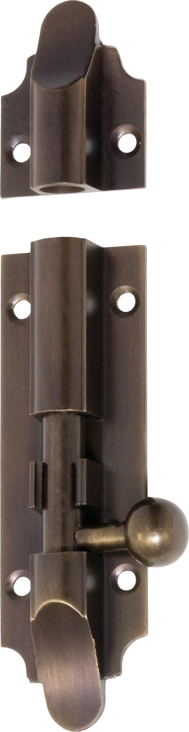 Victorian Barrel Bolt Antique Brass / L100mm