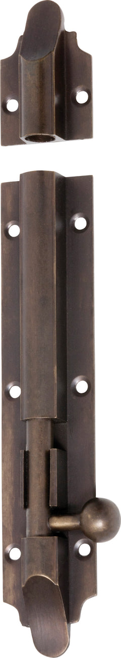Victorian Barrel Bolt Antique Brass / L150mm