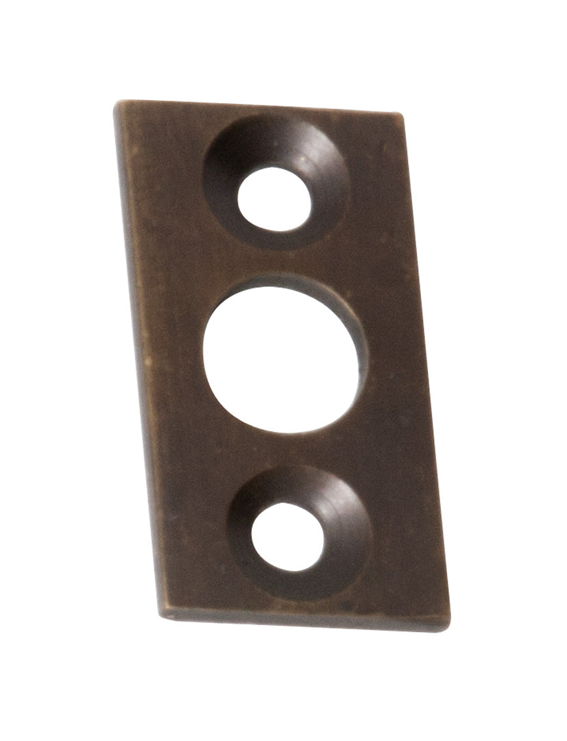 Barrel Bolt 9mm Flat Plate Keeper Antique Brass