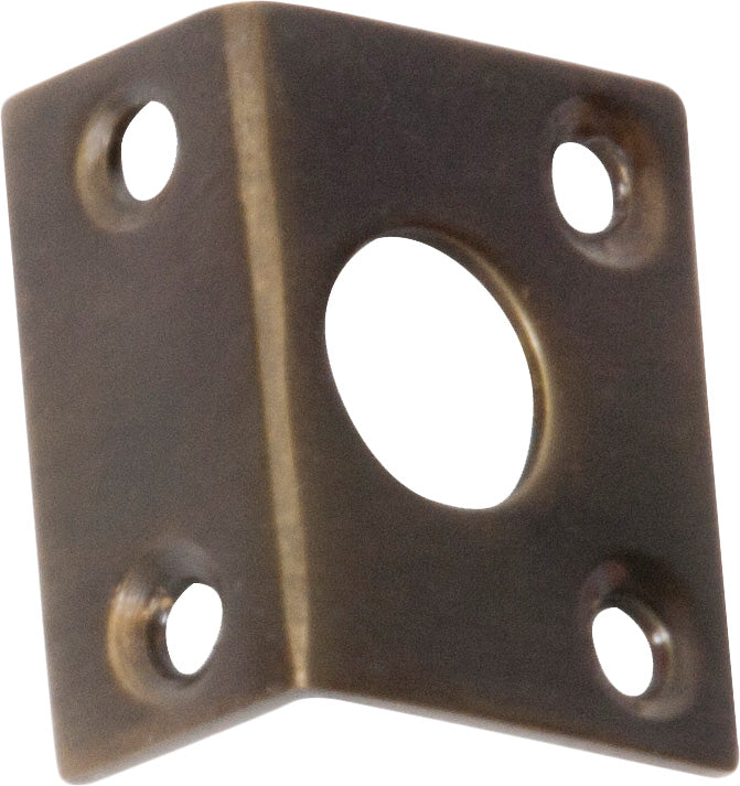 Barrel Bolt Flat Plate Keeper Antique Brass / 9mm